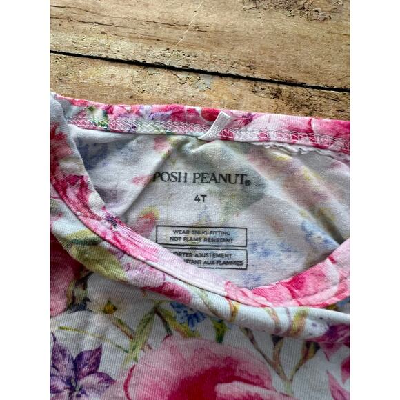 Posh Peanut Alice Floral Bamboo Pajama Set 4T - Picture 4 of 6